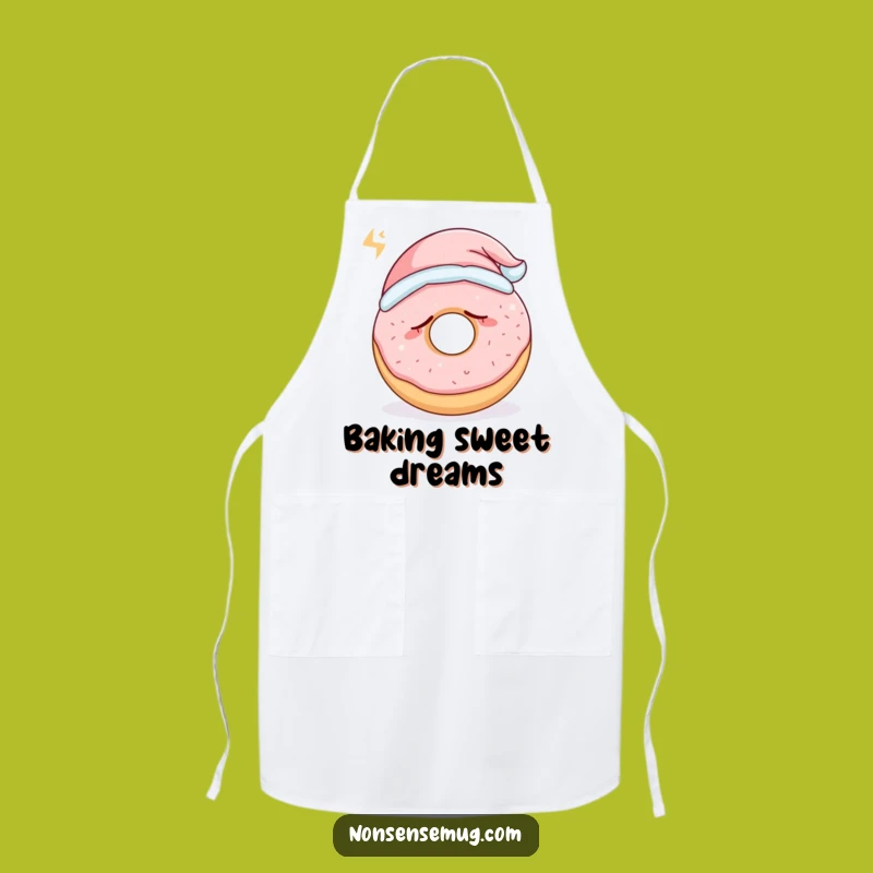 Funny Sleepy Donut Apron - Snoring Pastry Kitchen Comfort Gift