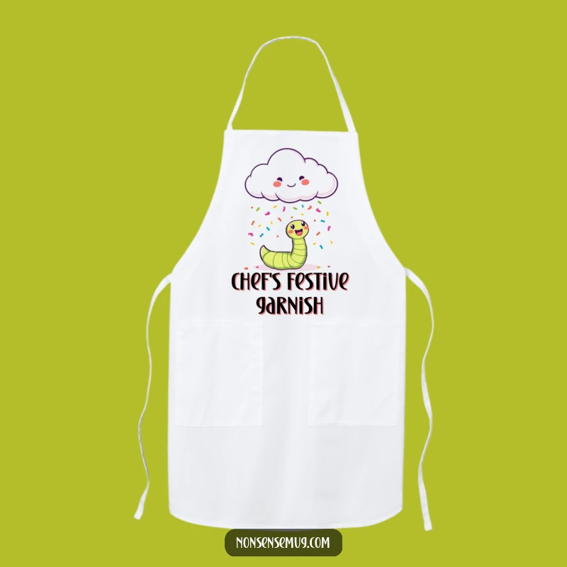 Funny Cloud Confetti Chef Apron - Sprinkle Joy in the Kitchen