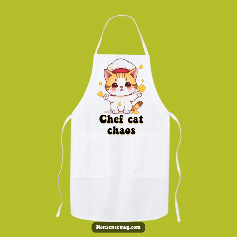 Funny Cat Chef Apron: Cook with Feline Flair & Cheesy Humor