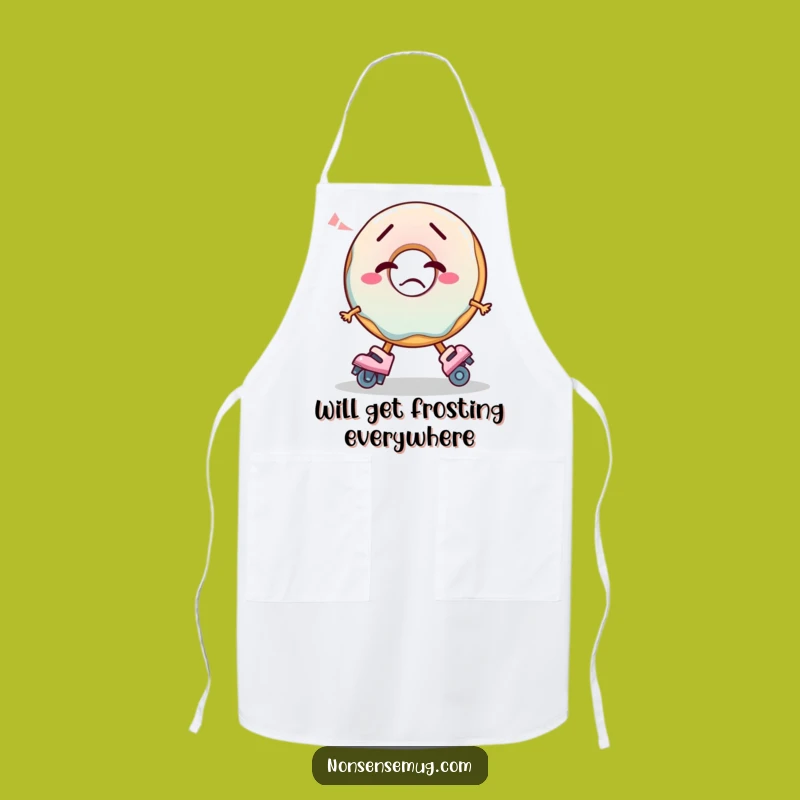Funny Confused Donut Skating Apron: Cook with Confusion Gift