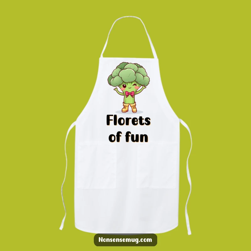 Funny Dancing Broccoli Apron: Cook Up Fun in the Kitchen!