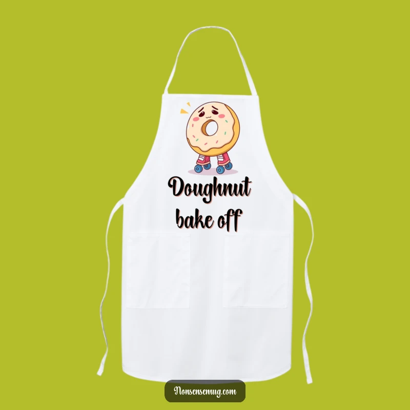 Funny Donut Roller Skate Apron: Cook with Sweet Uncertainty