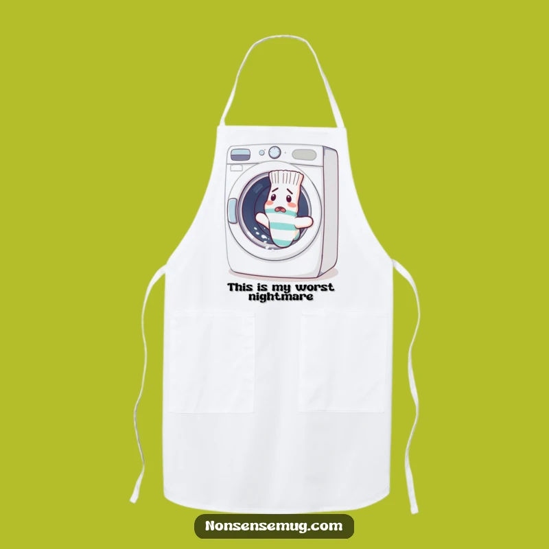 Funny Sock Escape Apron: Confused Chef's Laundry Day Protection, Stylish Funny Gift