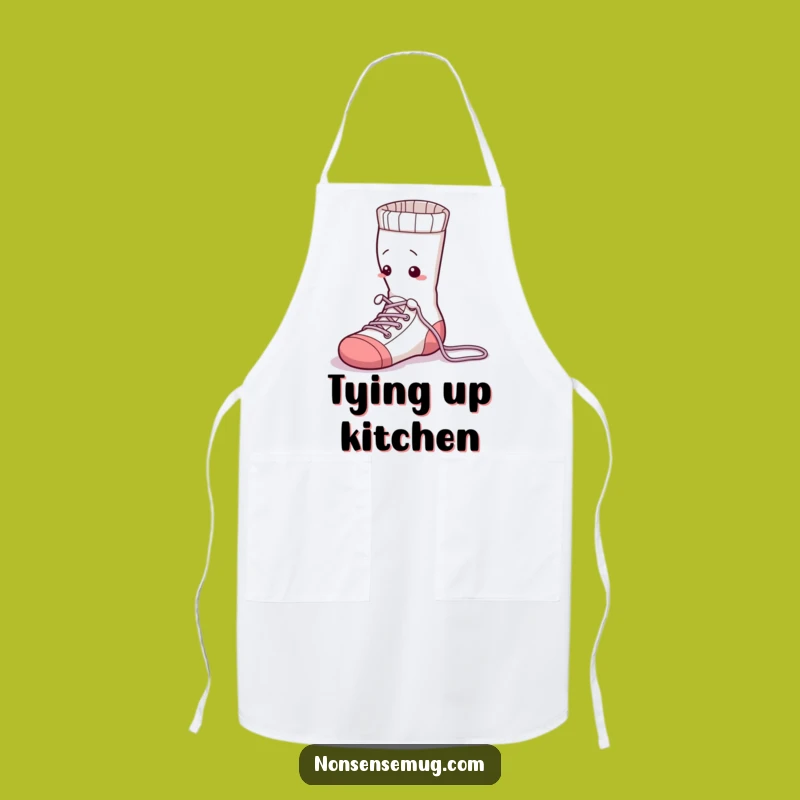 Funny Sock Tying Apron - Kitchen Humor for Laundry Day Warriors