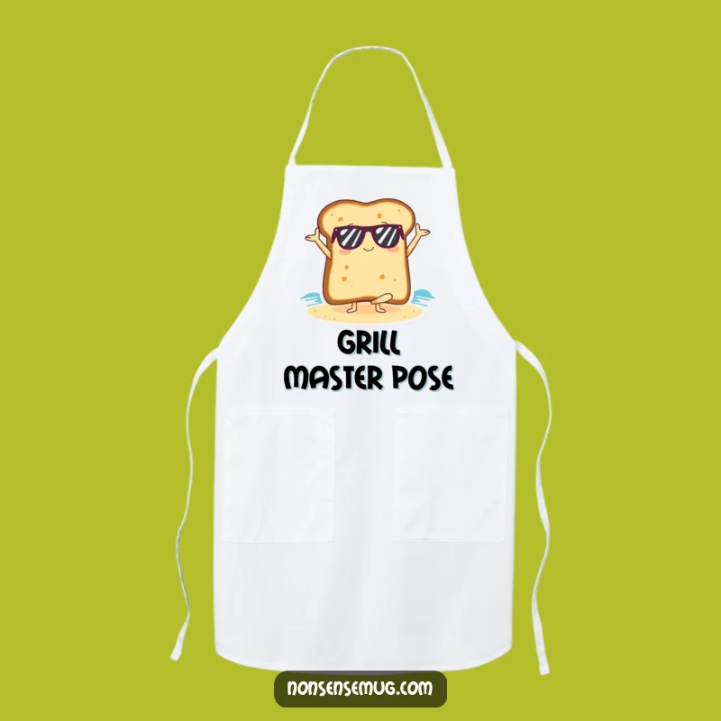 Funny Yoga Toast Apron: Beach Zen Chef Gift