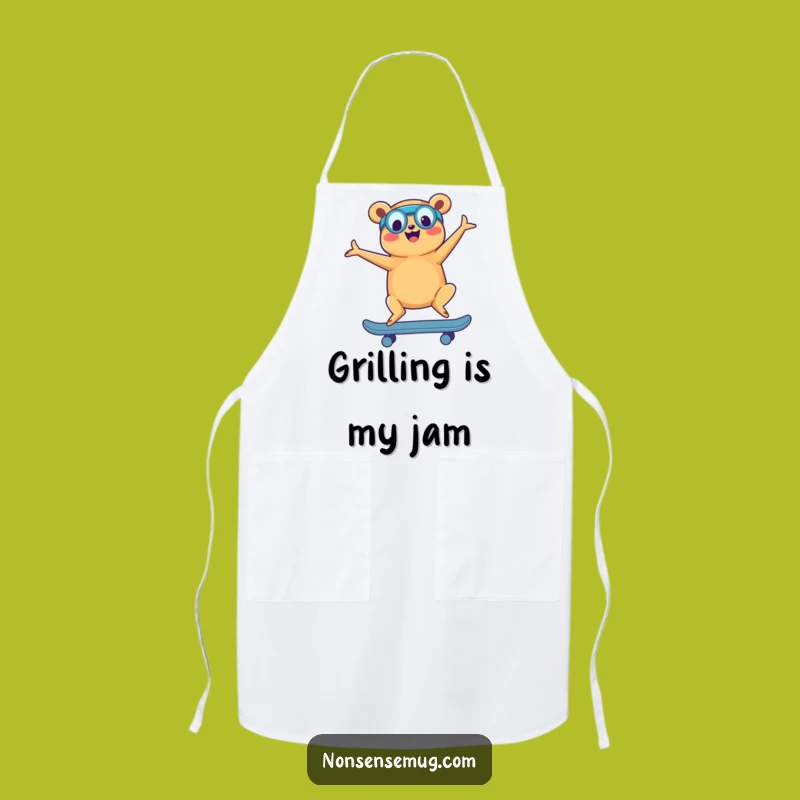 Funny Hot Dog Yoga Skateboard Apron: Cook Up Laughs in the Kitchen