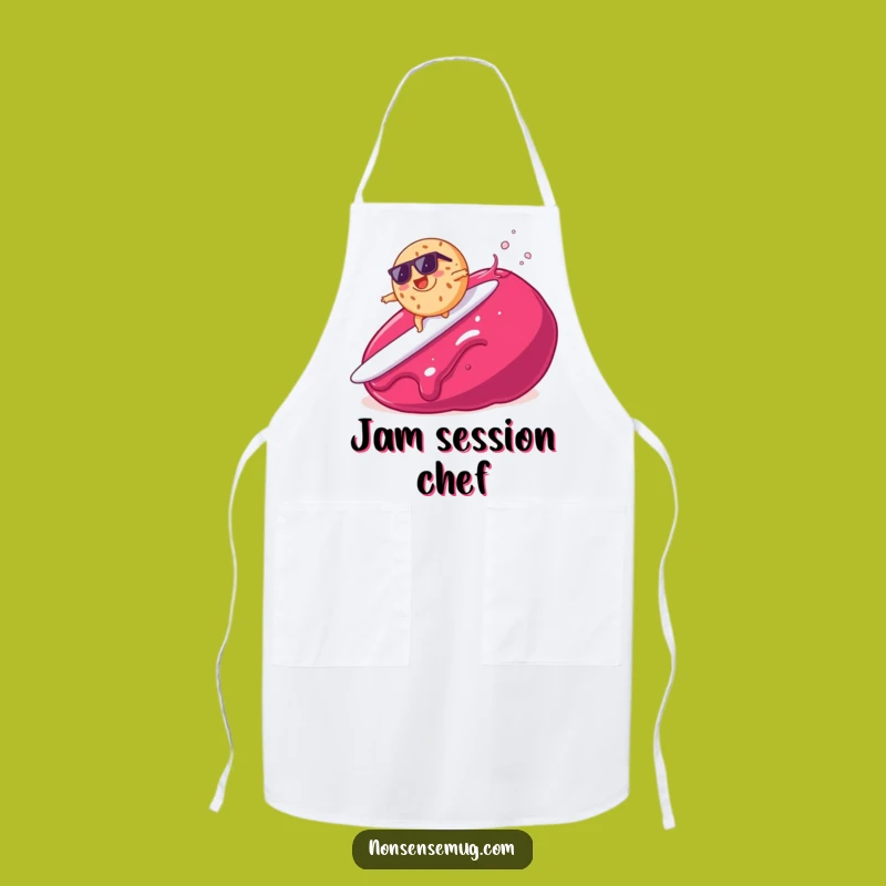 Funny Bagel Surfing Jam Apron - Cook and Laugh in Style