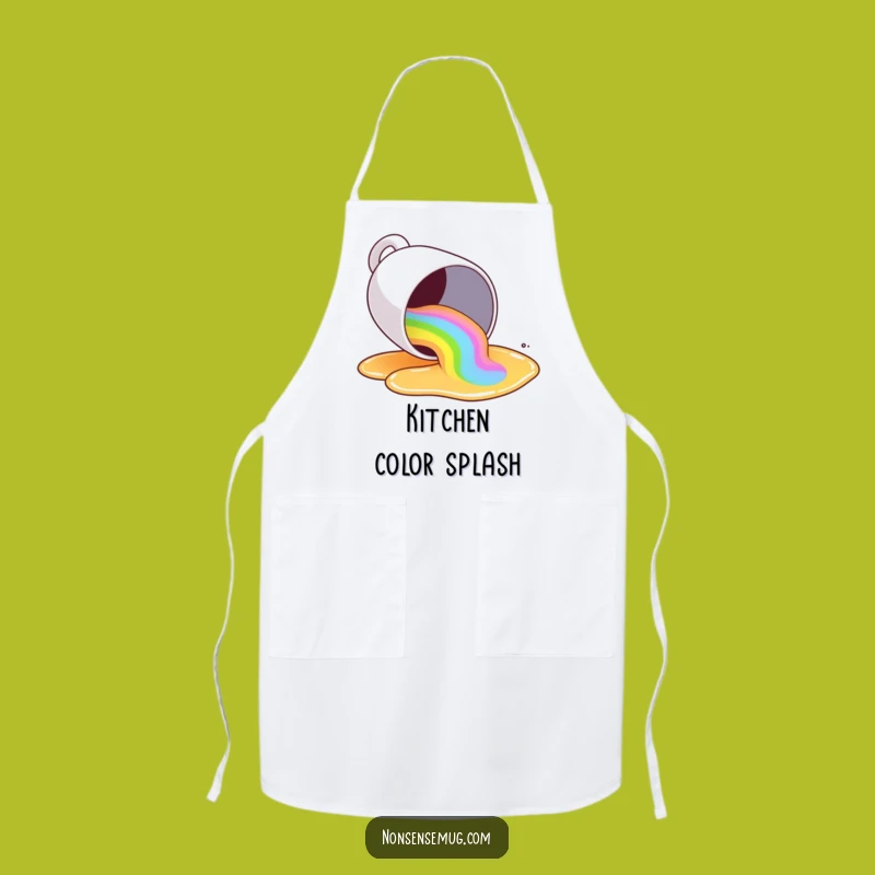 Funny Rainbow Spill Apron: Cook with Color and This Hilarious Kitchenware