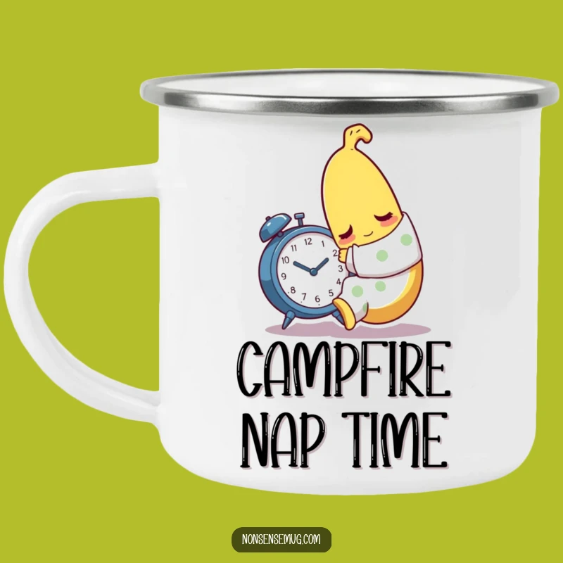 Funny Sleepy Banana Camp Mug - Embrace the Morning Struggle Outdoors