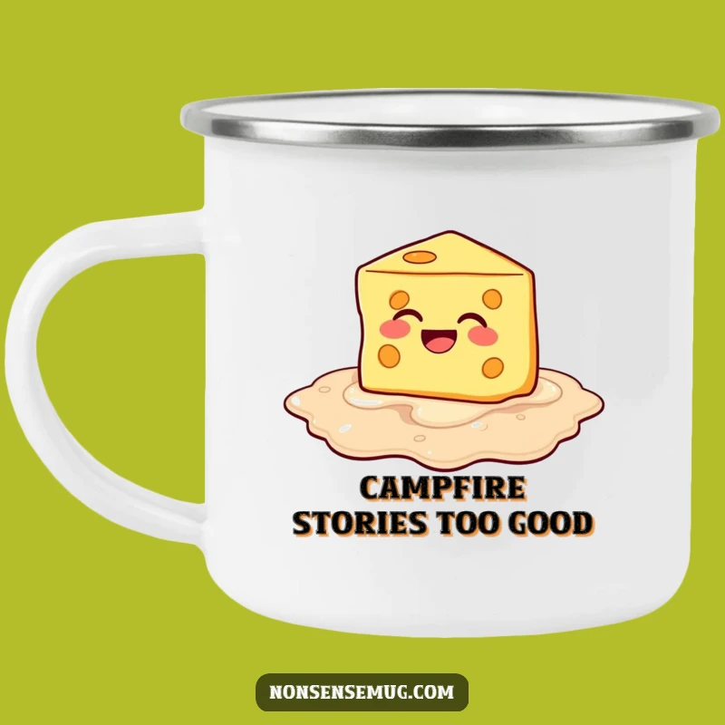 Funny Melting Cheese Camping Mug: Hilarious Humor for Your Adventures
