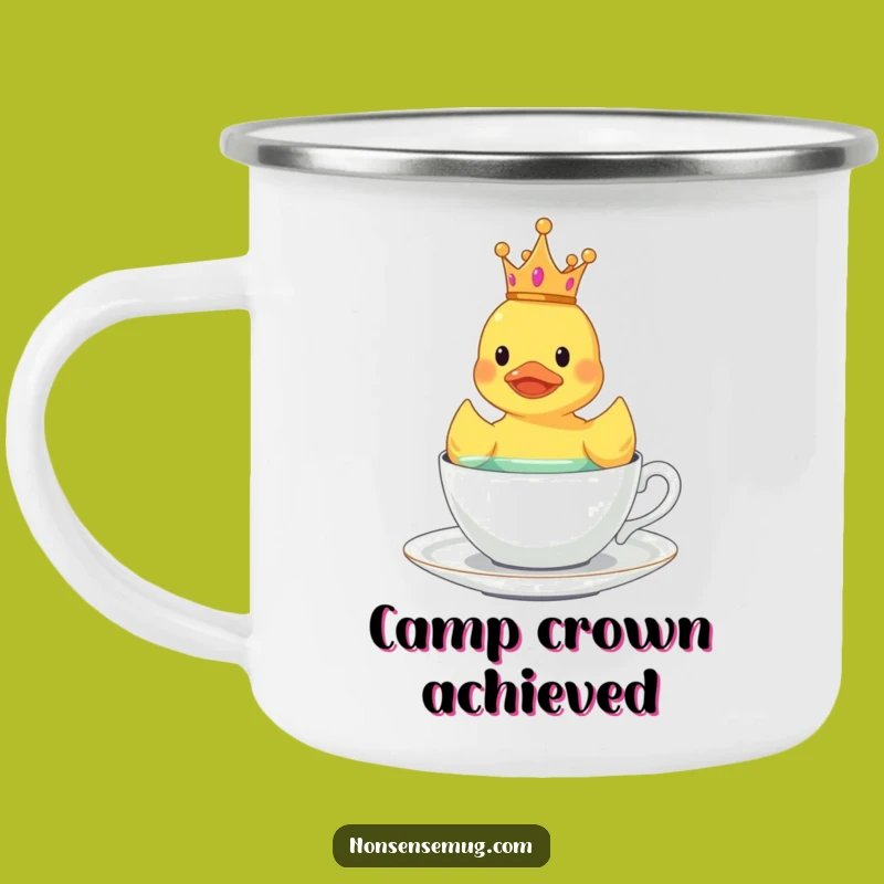 Funny Royal Duck Camping Mug: Crowned Floater Outdoor Gift