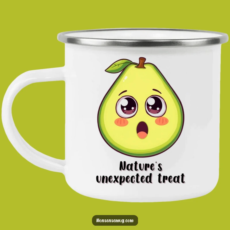 Funny Avocado Googly Eyes Camping Mug - Durable and Hilarious Outdoor Companion