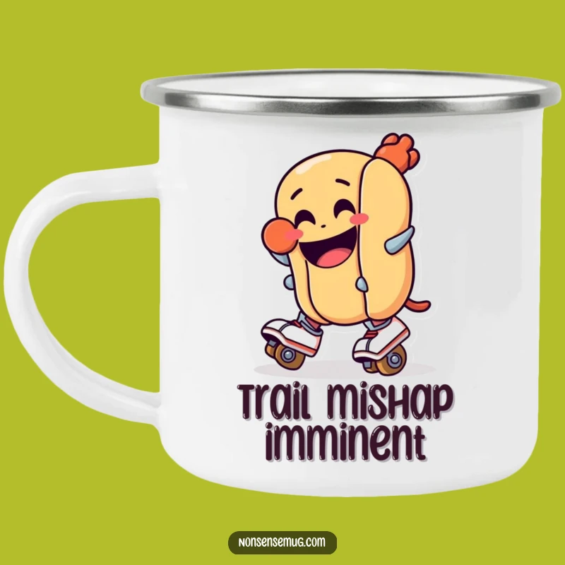 Funny Hot Dog Roller Skate Camping Mug - Durable & Hilarious Outdoor Drinkware