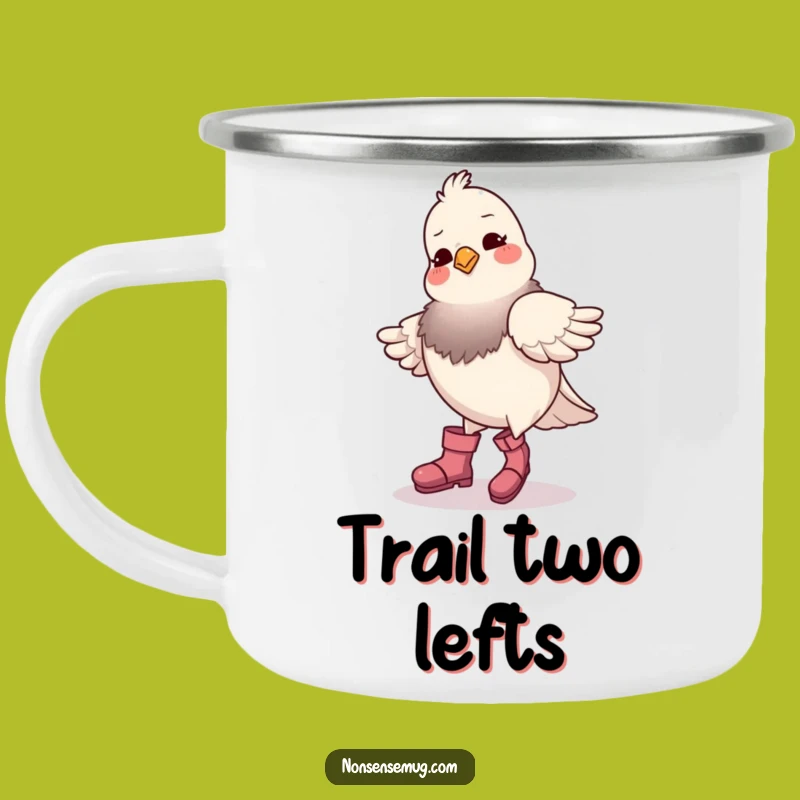 Funny Pigeon Boots Camping Mug - Outdoor Humor Gift for Adventure Lovers