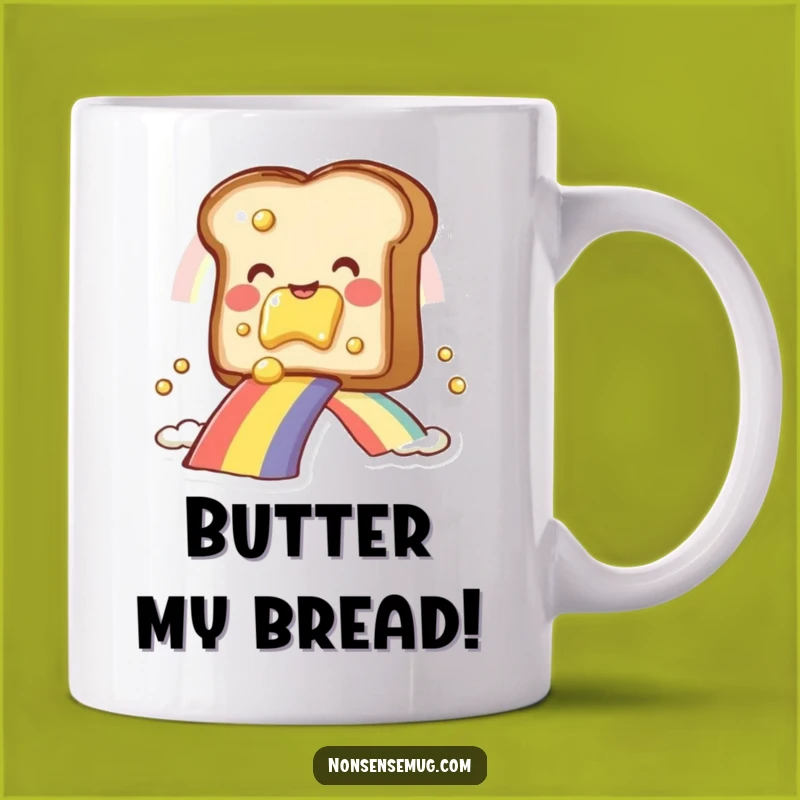 Funny Toast Rainbow Mug: Slide into Your Day with This Cheerful Funny Gift!