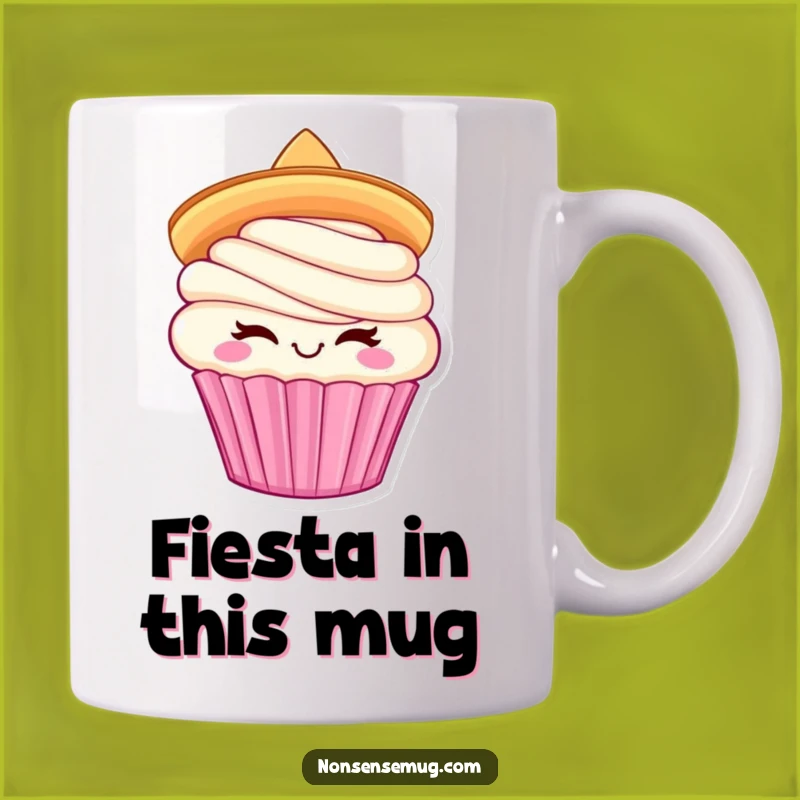 Funny Cupcake Sombrero Mug: Fiesta Fun Gift for Sweet Celebrations