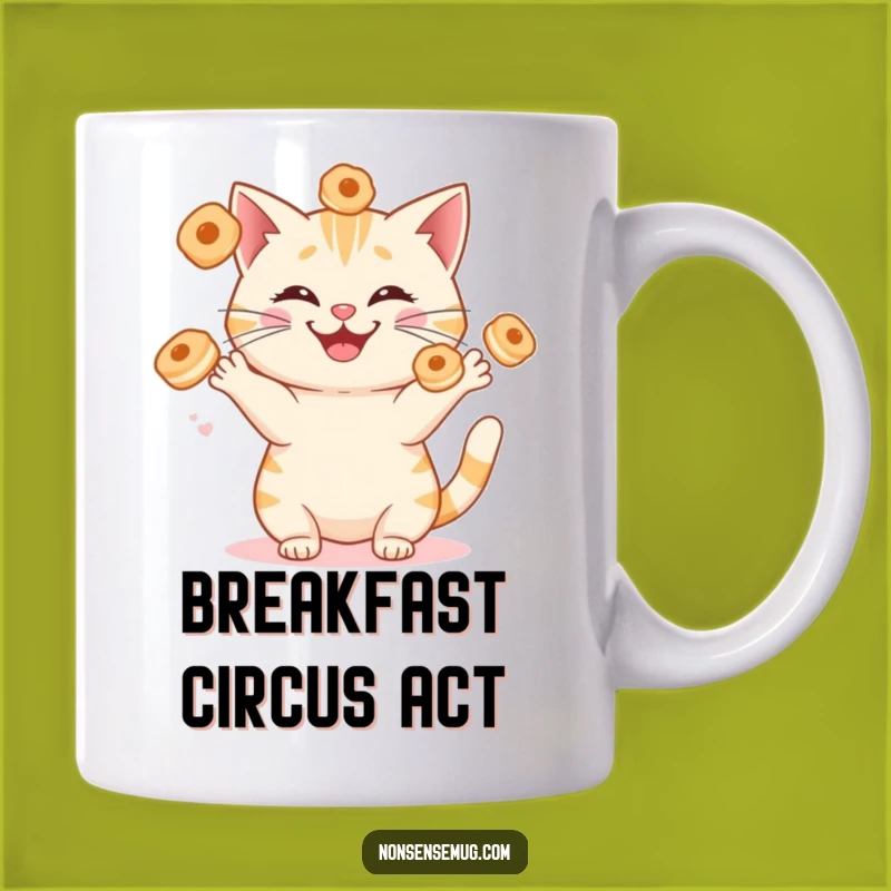 Funny Cat Juggling Pastries Mug - Hilarious Pet Lover's Dream Gift!