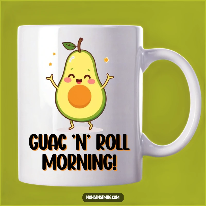 Funny Happy Avocado Dance Mug: A Hilarious Gift for Guacamole Lovers
