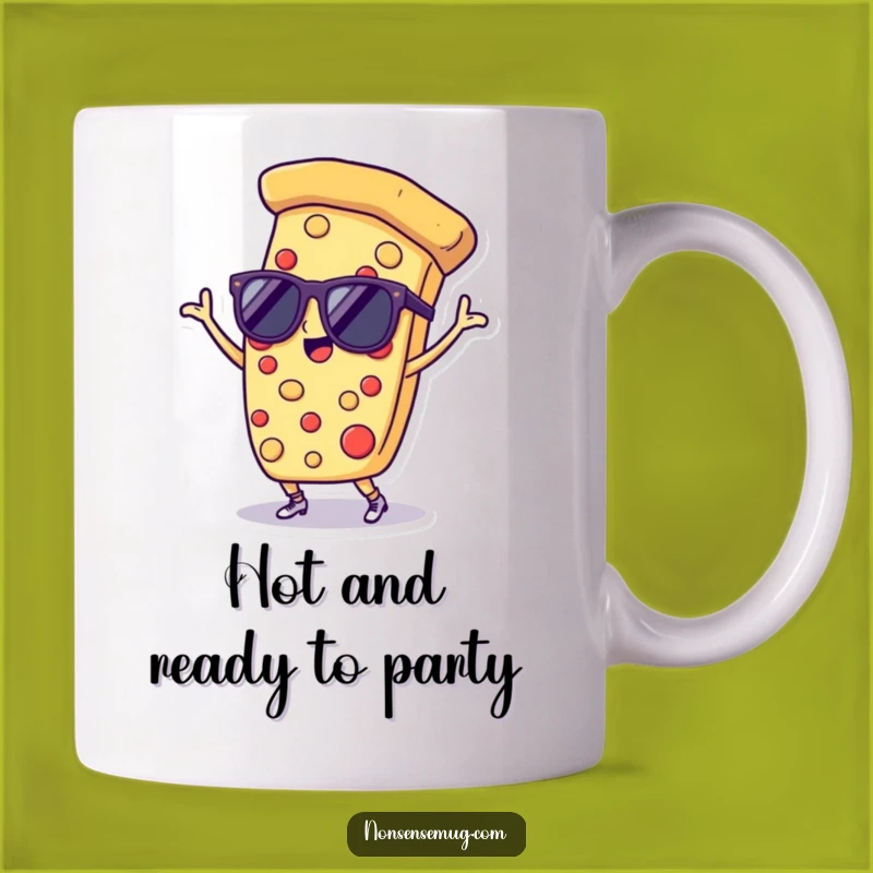 Funny Pizza Mug Gift: Dancing Pizza Slice with Sunglasses, Ultimate Foodie Humor