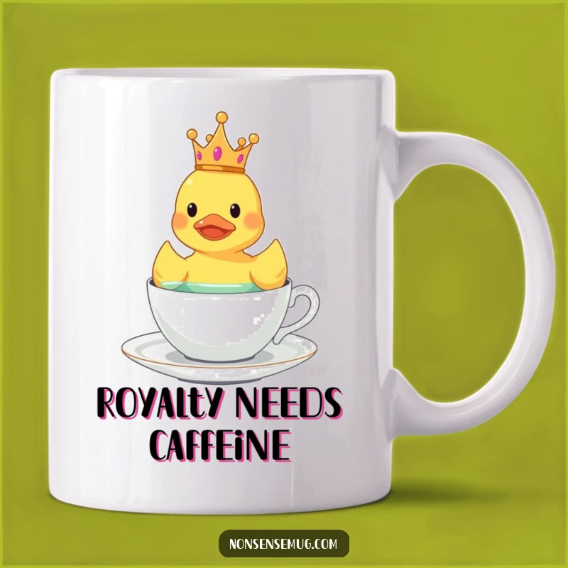 Funny Royal Duck Mug: Crowned Teacup Floater, Quirky Gift