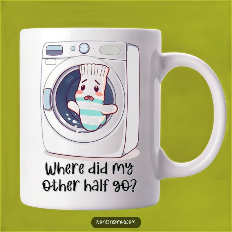 Funny Sock Escape Mug: A Confused Laundry Day Nightmare Mug, Perfect Funny Gift