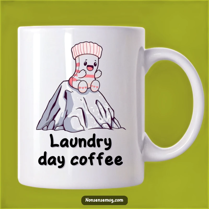 Funny Sock Laundry Mountain Mug: Brave Climber's Gift