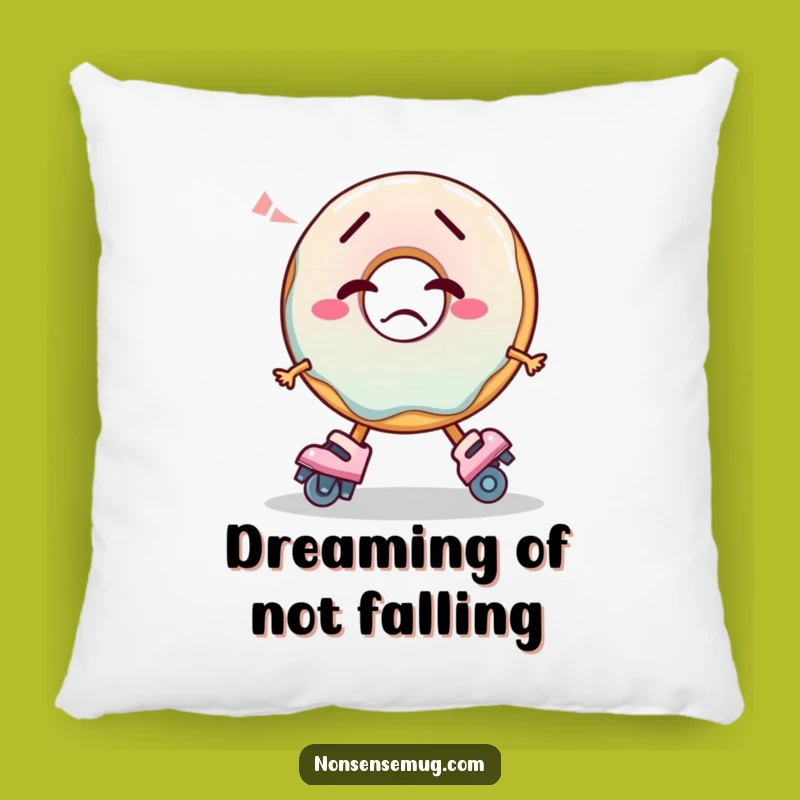 Funny Confused Donut Skating Pillow: Cozy Confusion Gift
