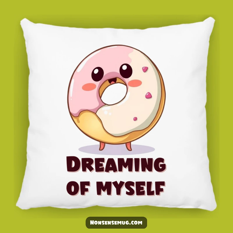 Funny Donut Stealing Bite Pillow - Comfy and Hilarious Decor for Couch