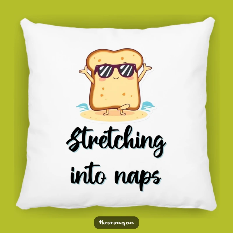 Funny Yoga Toast Pillow: Beach Zen Cushion, Gift