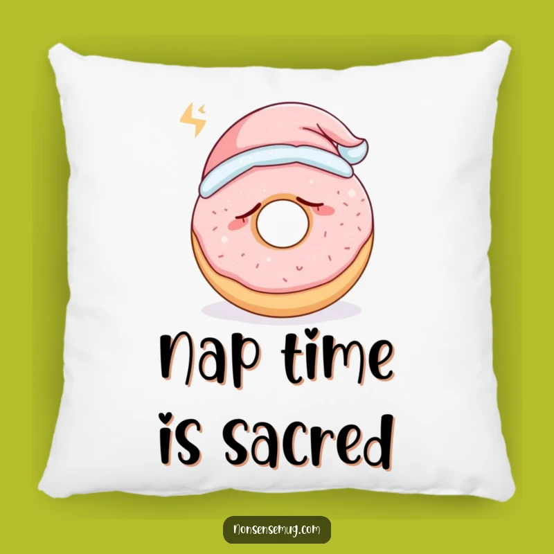 Funny Sleepy Donut Pillow - Snoring Pastry Cozy Comfort Gift