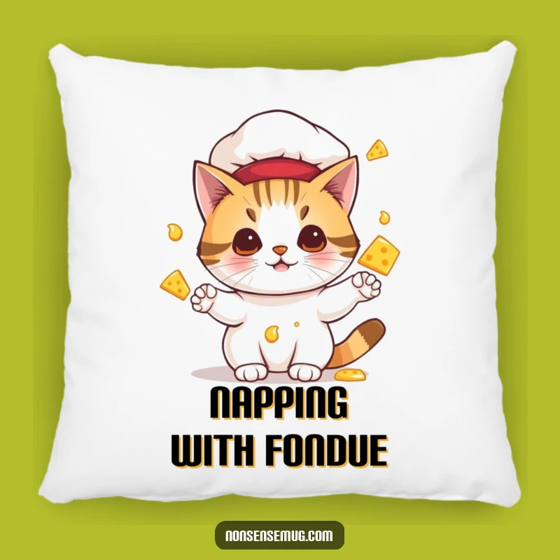 Funny Cat Chef Pillow: Cozy Comfort with Cheesy, Hilarious Feline Flair