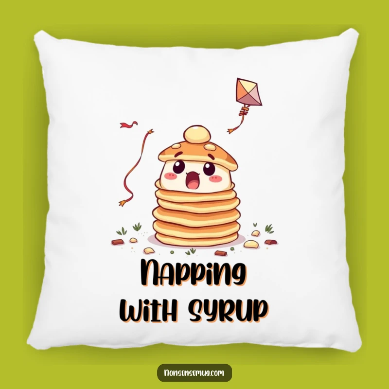 Funny Pancake Kite Flying Pillow: Comfy Humor for Your Fluffy Friends