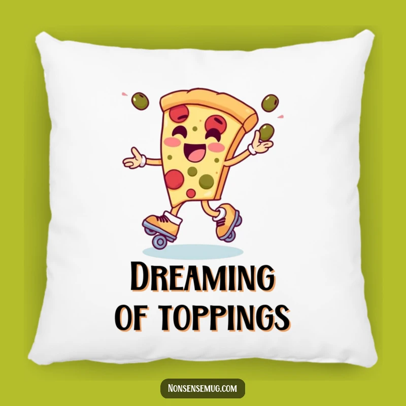 Soft Funny Pizza Skater Pillow - Cozy & Comical Comfort!