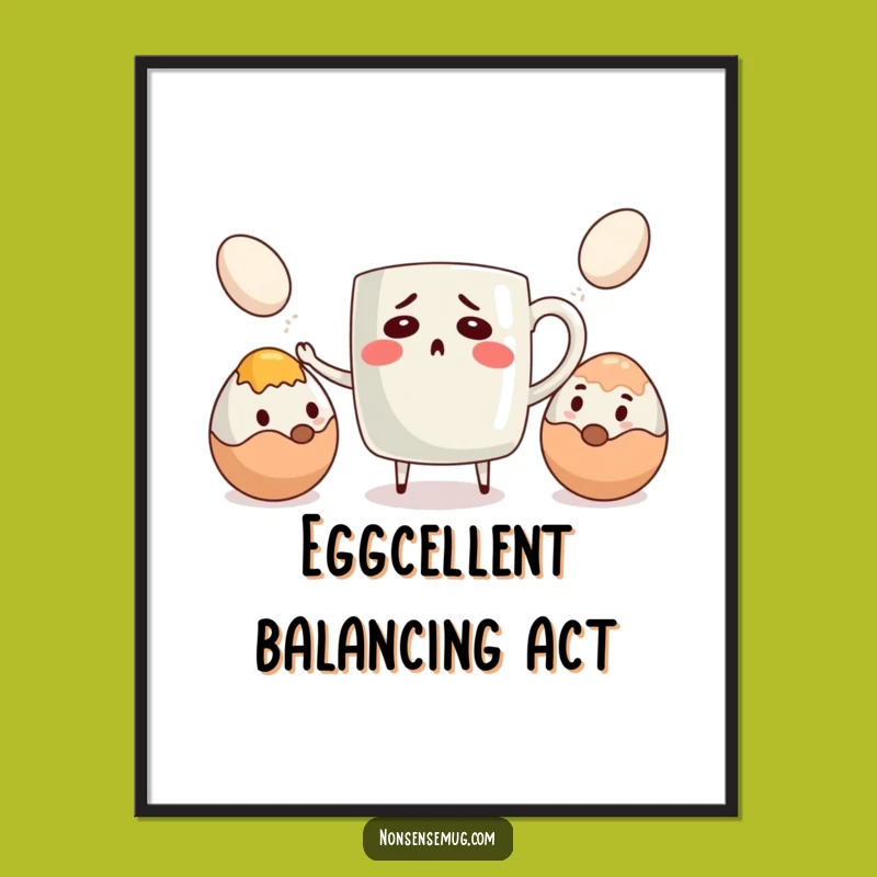 Funny Bewildered Mug Digital Print - Hilarious Wall Art for Coffee Lovers