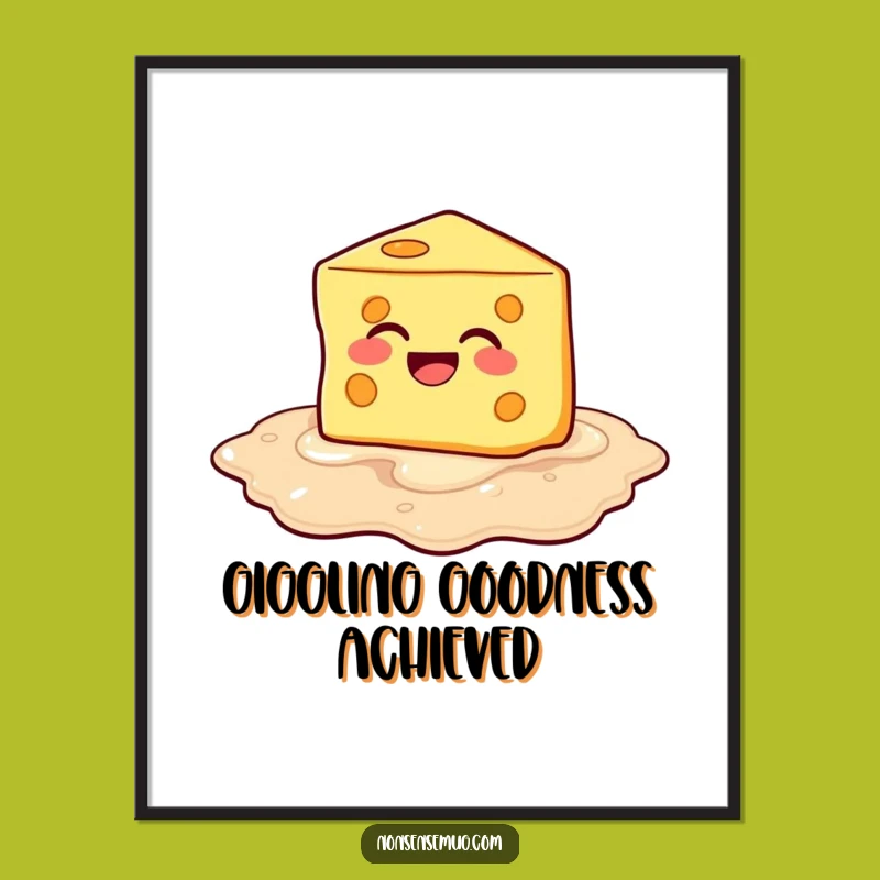Funny Melting Cheese Digital Art: Hilarious Decor with Cheesy Flair