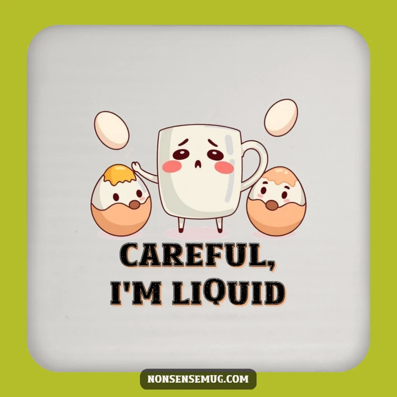 Funny Bewildered Mug Coaster - Hilarious Protection for Your Table