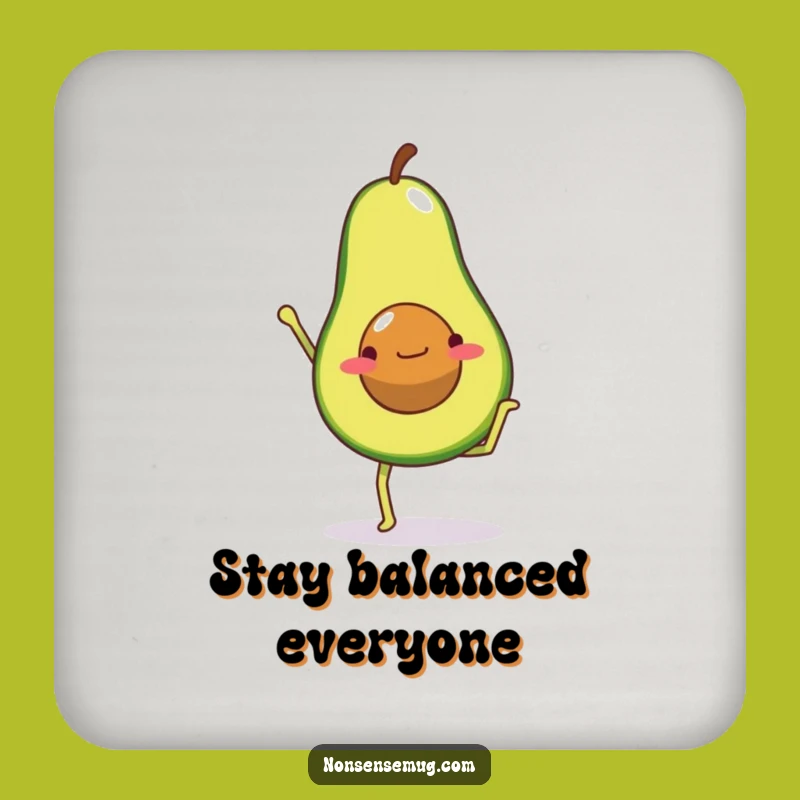 Funny Avocado Yoga Coaster - Protect Your Surfaces!