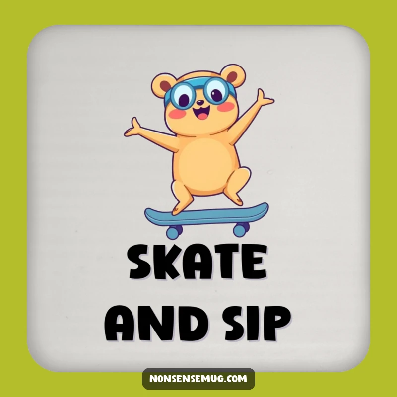 Funny Hot Dog Yoga Skateboard Coaster: Protect Surfaces with Humor