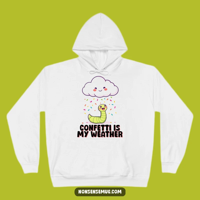 Cozy Funny Cloud Confetti Hoodie - Embrace the Joyful Moment