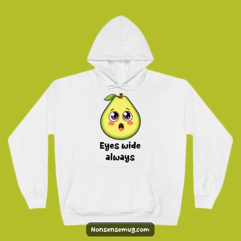 Funny Avocado Googly Eyes Hoodie - Cozy and Comical Gift for Avocado Aficionados