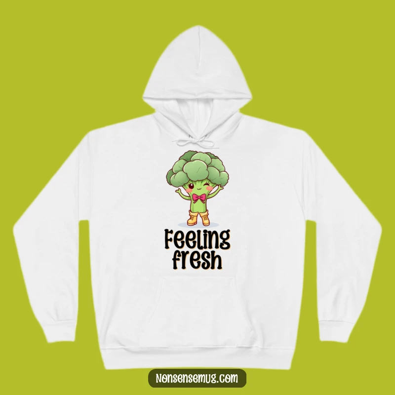 Funny Dancing Broccoli Hoodie: Stay Cozy and Groovy All Day Long!