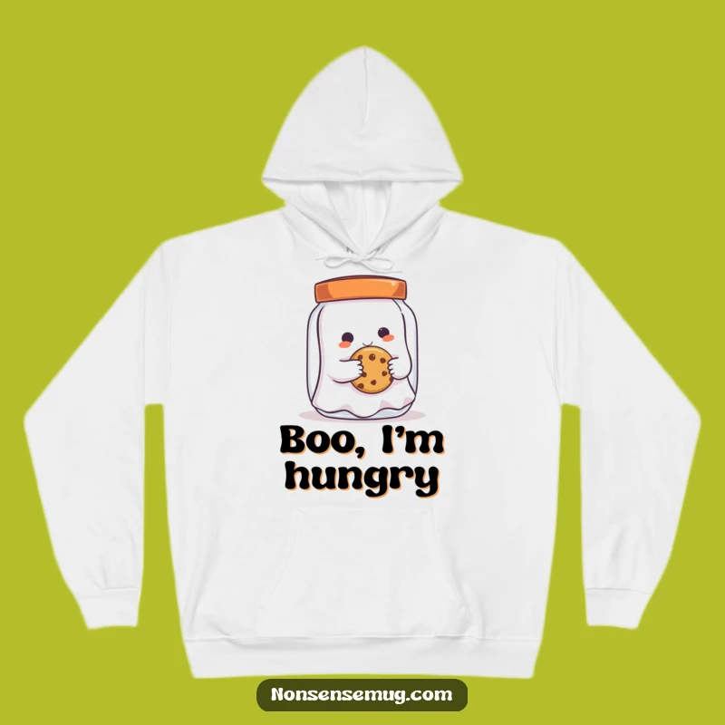 Funny Ghost Cookie Thief Hoodie - Cozy Comfort with Spooky Fun