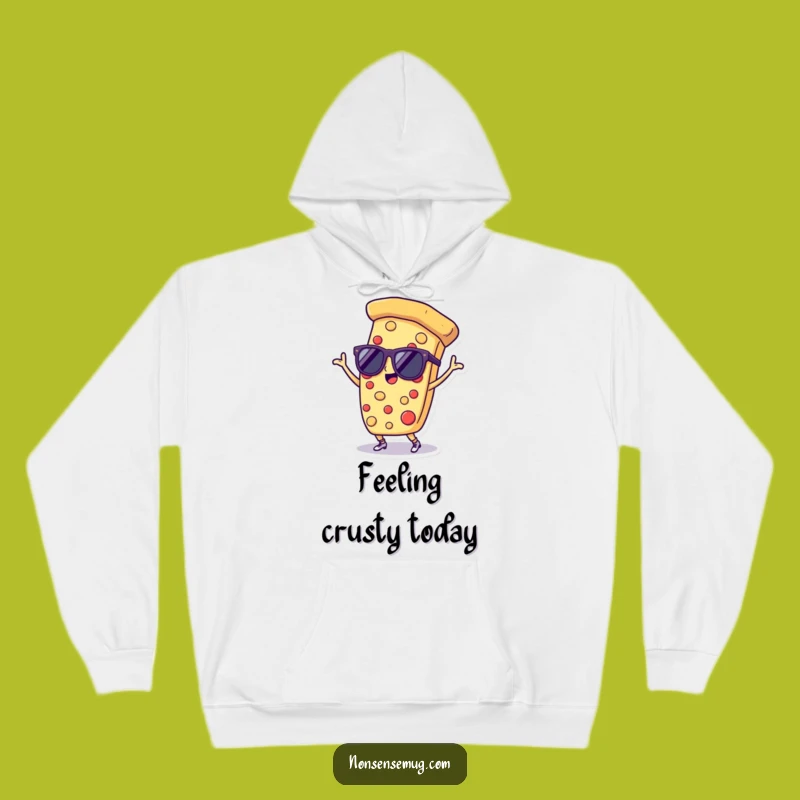 Funny Pizza Hoodie: Dancing Pizza Slice with Sunglasses, Cozy & Cool Streetwear