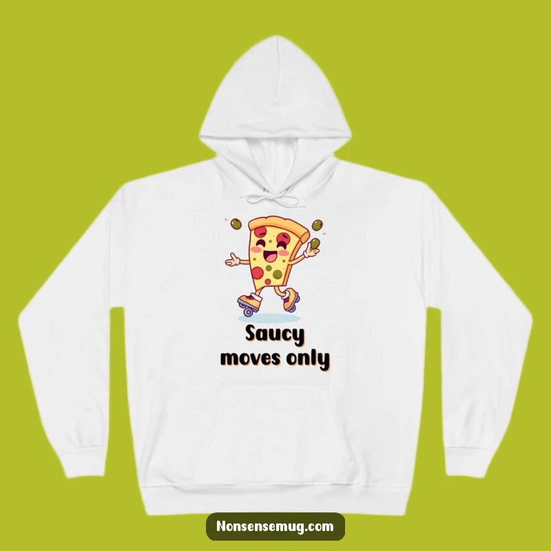 Cozy Funny Pizza Skater Hoodie - Juggling Olives Warmth!