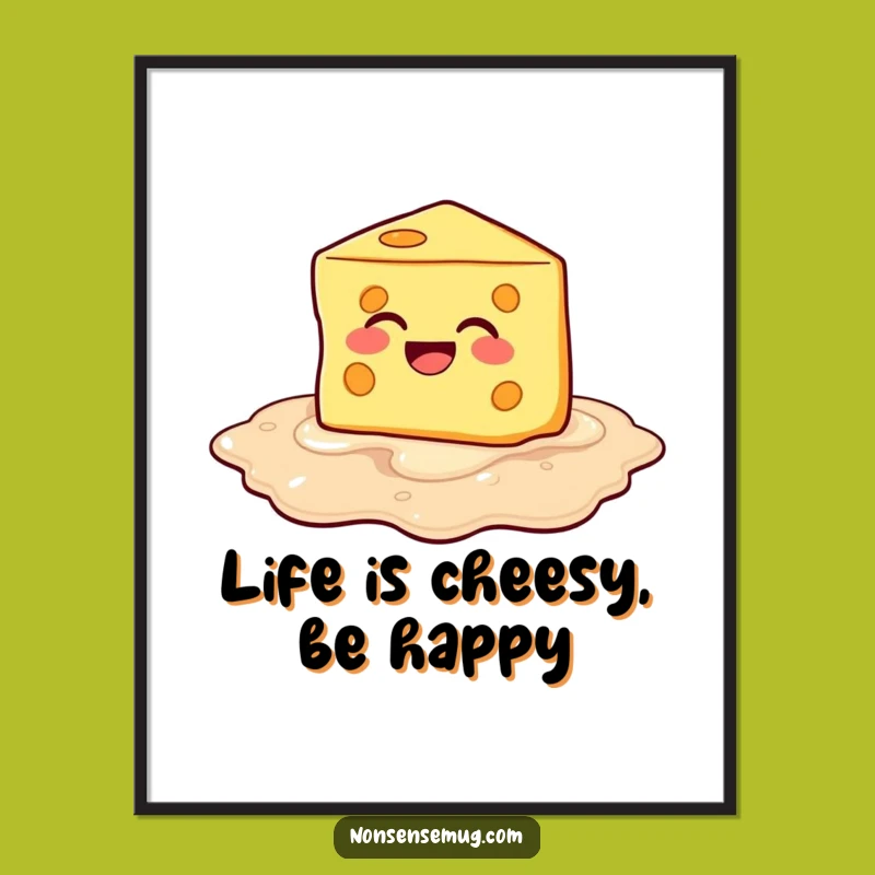 Free Printable Melting Cheese Wall Art: Hilarious Downloadable Decor for Foodie Fun