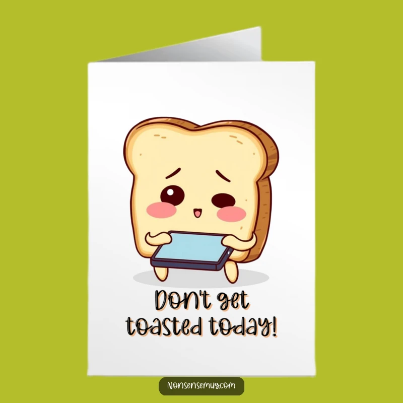 Free Printable Toast Birthday Card - Funny Food Theme Downloadable Gift
