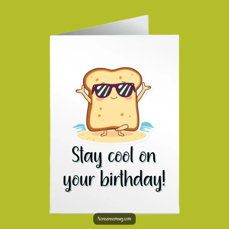 Free Printable Birthday Card: Cool Toast Yoga Beach Fun Downloadable Gift