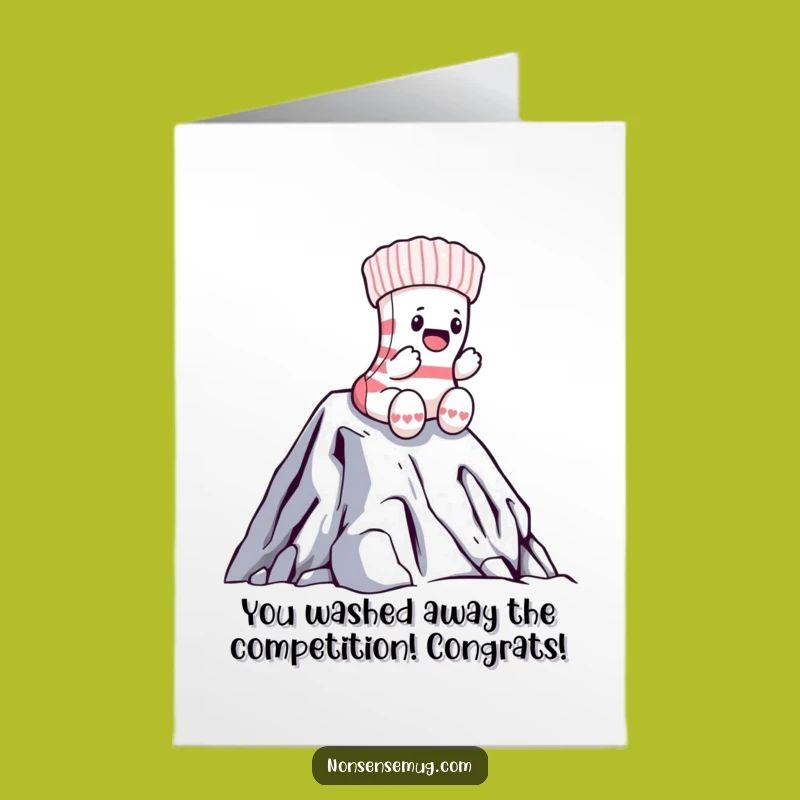 Free Printable Funny Sock Congrats Card: Laundry Summit Downloadable Greeting