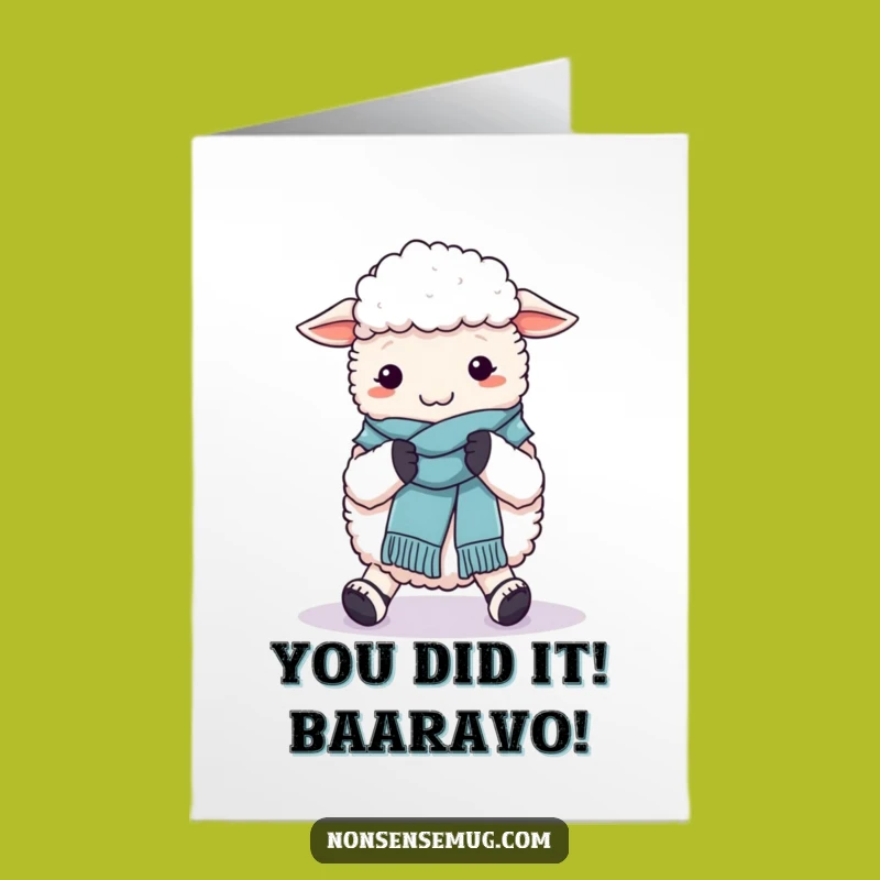 Free Printable Funny Sheep Knitting Congrats Card - Adorable DIY Downloadable Gift