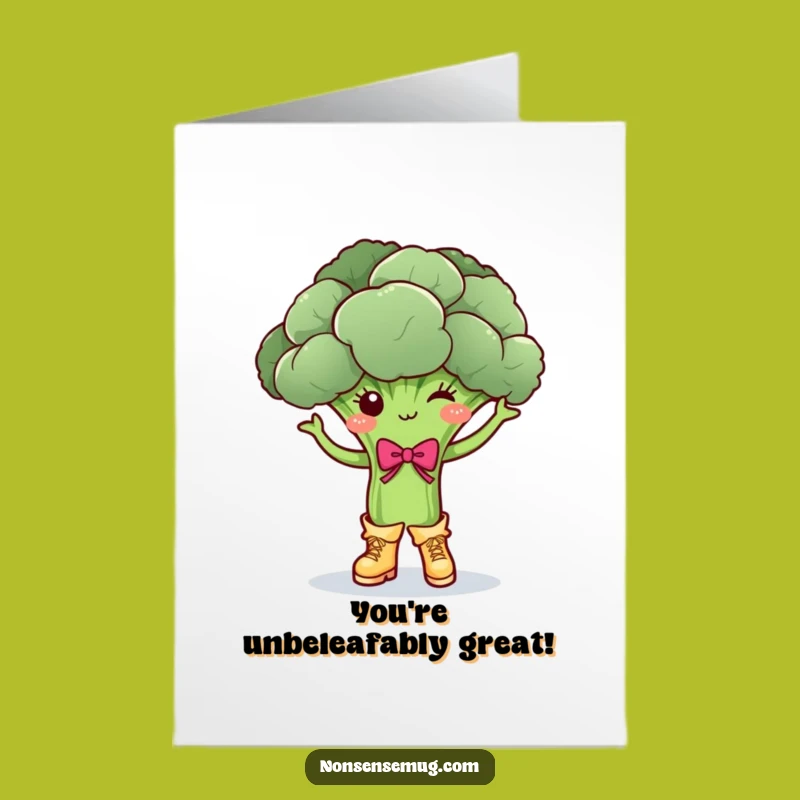 Free Printable Congrats Card: Dancing Broccoli - Funny & Chic Downloadable Gift!